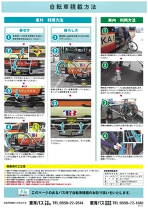 自転車積載方法（サイクルラックバス）