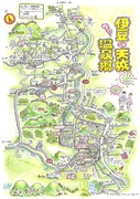 伊豆天城温泉郷　手描きマップ